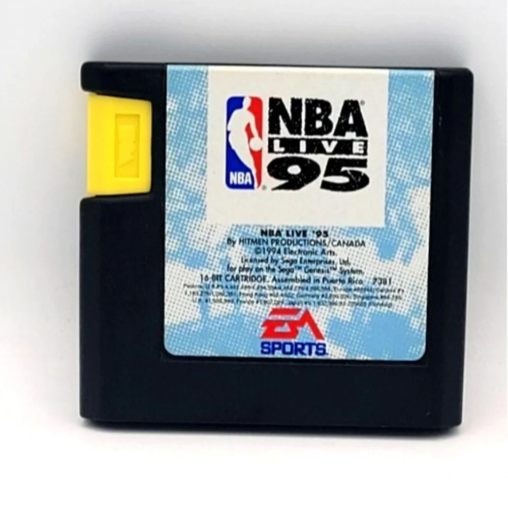 NBA Live 95 (Sega Genesis, 1994) Authentic Cartridge‎ ONLY TESTED/WORKS!!
